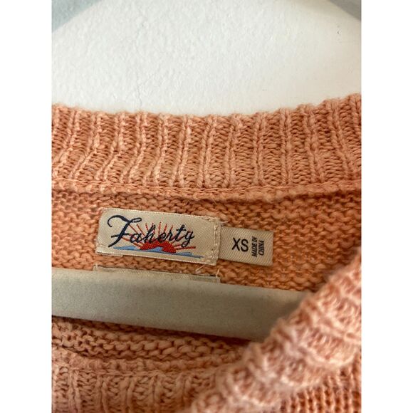 Faherty Women's Muir Sunset Lightweight Summer Sweater ORGANIC COTTON Size XS - Picture 2 of 5